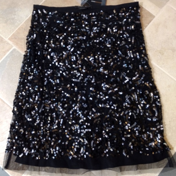 BCBGMaxAzria Dresses & Skirts - NWT $272 BCBG Sparkle Sequin Tulle Silk Mesh Skirt